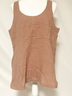 Cozy Earth Boardwalk Breeze Tank Cotton Modal Blend Clay NWT Size L